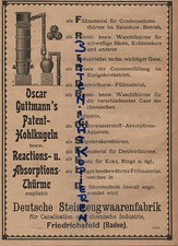FRIEDRICHSFELD, Werbung 1902, Deutsche Steinzeugwaaren-Fabrik 