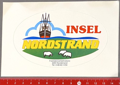 Insel nordstrand aufkleber - insel,