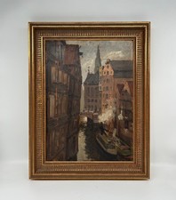 Ölbild Fleet mit Schiffen in