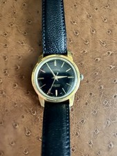 Roamer Handaufzug Armbanduhr läuft Lederarmband 1960/ 70 er Roter Sekundenzeiger