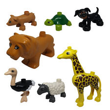 LEGO Duplo Tiere Bauernhof Zoo Nilpferd Elefant Strauß Löwe Huhn Hund Katze