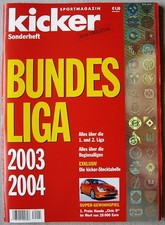 kicker Sonderheft Bundesliga 2003/2004, 03/04  (top Zustand)