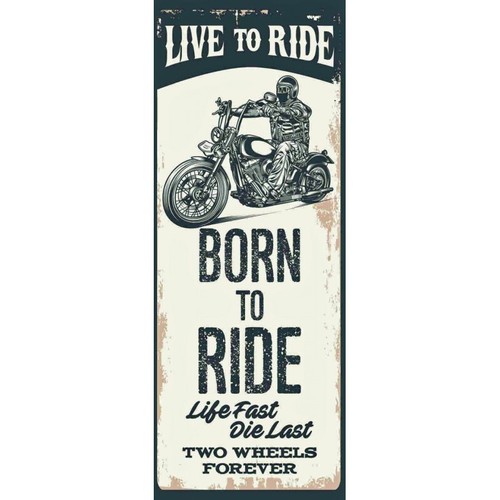 Blechschild born ride - born,