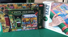 Puzzle 1000 Teile Tea Time - Pets Paradise mit Puzzle-Matte für bis zu 2000 Tei.