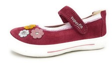 Superfit Tensy Kinderschuhe Mädchen Slipper Spangenballerina Rot Freizeit