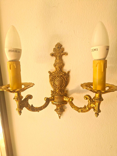 Wandleuchte flammig gold - 2-flammig,