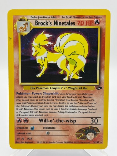 Brock ninetales holo gym - brock's,