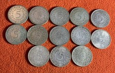 13 x 5 DM Silberadler - verschiedene Jahrgänge