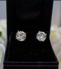 diamant  ohrringe 1 kt Silber 