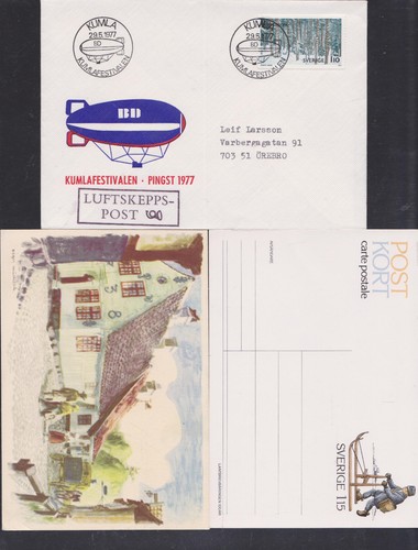 SCHWEDEN-6x-Briefe-Luftpost/Ze
