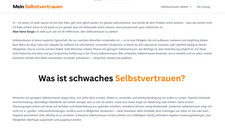 Mein-Selbstvertrauen.de - Fertige Webseite + 100 Seiten Ebook - Domain Projekt