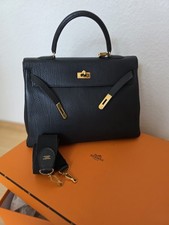 HERMÈS Kelly Bag 32 Cm Boxleder Vintage/Original Schwarz Togo Top Zustand !!!