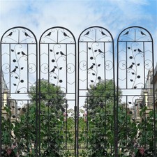 2x Hoch Garten Rankhilfe Rankgitter Metall Wand Reben Bohnen Pflanzen Sichtschut