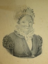 FRANZÖSISCHE SCHULE 19. JAHRHUNDERT ZEICHNUNG KOHLE PORTRÄT FRAU EPOCHE RESTA...