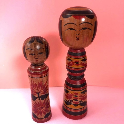 Japanische kokeshi puppe 2er - puppe,