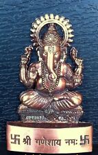LORD GANESHA GANESH MAHARAJ HINDU GOTT ANTIKE METALL MINI STATUE AUTO ARMATURENBRETT 