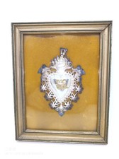 alte EX VOTO Votivgabe silber