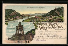 Lithographie Porta Westfalica
