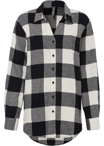 Flanell bluse mit - flanell, karomuster