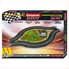 Carrera GO 61648 Einspurkreis plus Deko Insel 1:43 Digital Schienen Erweiterung