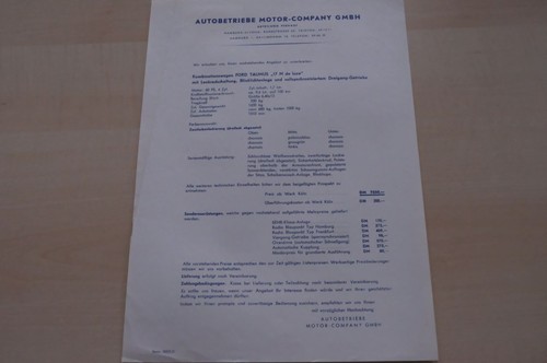 222684 ford taunus - taunus, m