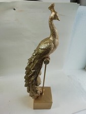 PTMD Pfau Vogel gold Figur Statue 687183 Deko Objekt 50 cm hoch