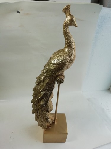 Ptmd pfau vogel gold figur - vogel,