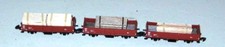 Spur Z - Güterwagen .3 x 8622 mit 3 verschiedenen Holz-Ladungen