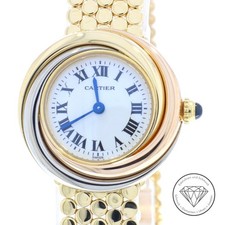 Wert 25.000,- Cartier Trinity 27mm 750er Gold Tricolor Ref 2357 Quarz Uhr xxyy