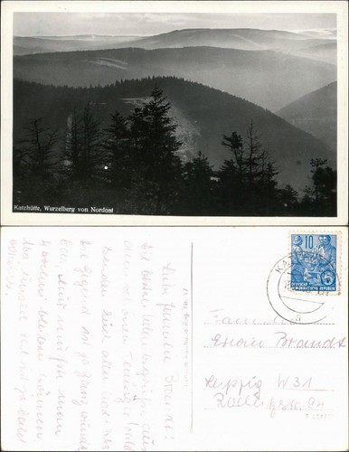 Ansichtskarte katzhütte - ansichtskarte,
