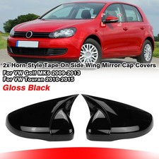 2x Glanz Schwarz Spiegelkappen