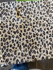 Wende- Couchdecke Sofadecke Kuscheldecke 2 Muster: Leopard und Braun