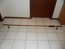 Gardinenstange Eiche massiv, Vorhangstange, komplett, Länge 195 cm