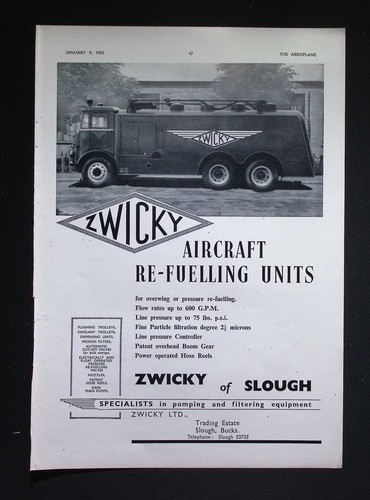 Original 1953 werbung - original, zwicky