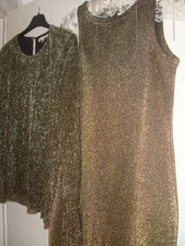 Abendkleid, Gr S, Tom Tailor, gold, Lurex, kurz oder lang jeweils!!!!, 9,99€
