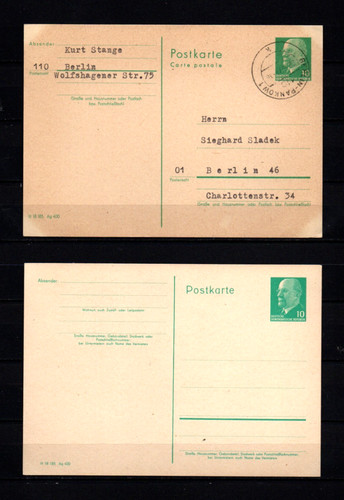 Ganzsachen ddr scan - ddr,