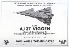 Jade Verlag 1643 - Saab AJ 37 Viggen , Mehrzweck-Kampfflugzeug , 1:50