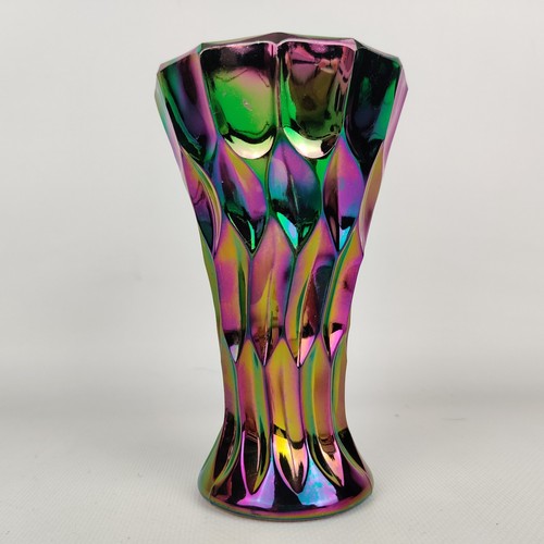 Vintage glasvase irisierend - glasvase,