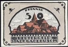 50 Pfennig Gadebusch  1921  Notgeld Reutergeld Gutschein  15.10.c