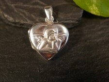 Zauberhafter 925 Sterling Silber Anhänger Herz Liebe Love Engel Nach Raphael