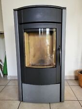 LEDA  Pelletofen PELLIDA 6 kW ☆ Raumheizer ☆ Gussgrau Speckstein Orange 