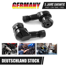2x Motorrad Felge Alu Winkelventil Schwarz 11,3mm Eckventil Reifen Ventil 90°
