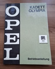 OPEL KADETT OLYMPIA  Betriebsanleitung 1968 Bedienungsanleitung Handbuch