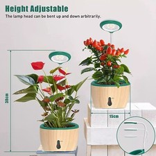 HYECHO Grow Blumentopf Pflanzen Set LED Wachstums licht Vollspektrum Timer Black