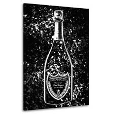 Flasche Champagner Pop Art Wandbild Leinwandbild Kunst XL Deko