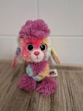 Kuscheltier Glubschis Hund ca. 22cm rosa bunt große Augen Geschenk Weihnachten 