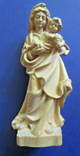 Schnitzerei Holzarbeit - Maria / Madonna mit Kind - Höhe ca. 14,3 cm