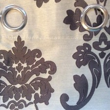 Rodeo Home 2 hochwertig Vorhänge Gardinen Store Schals Ösen grau braun137x244 cm