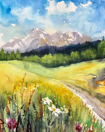 Original aquarell bild 30x40cm - original,