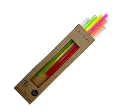 Strohhalme glasstrohhalme neon - glasstrohhalme,